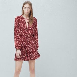 Dress from mango in maroon floral pattern 🌺